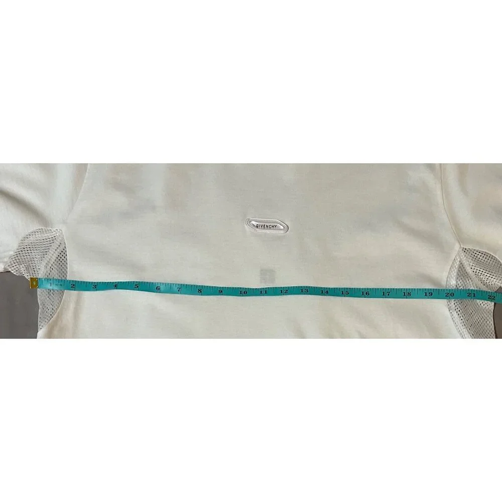 Givenchy Mens White Cotton Short Sleeve T-Shirt Mesh Underarm Detail Size Large - Picture 16 of 16